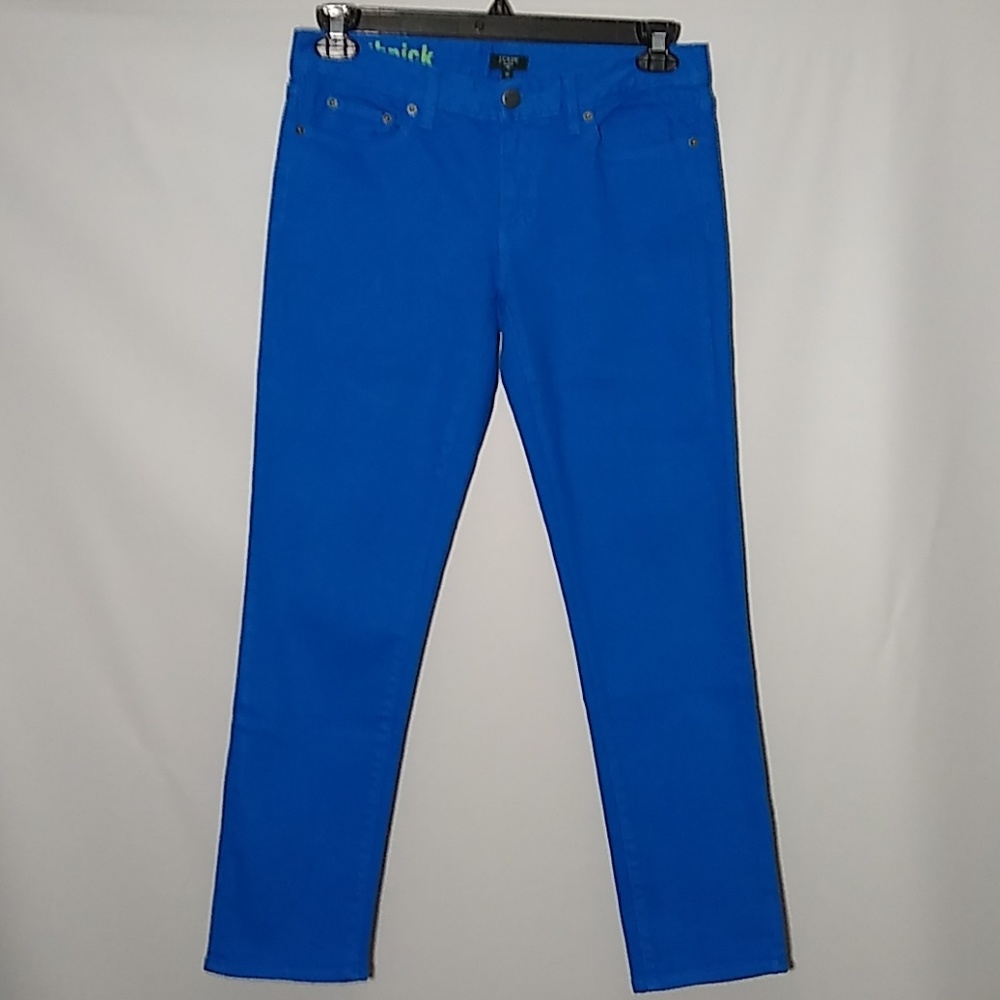 J Crew Toothpick Ankle Blue Colored Jeans 28